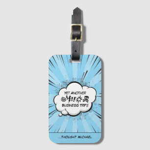 Personlig Tecknad Bok Art Luggage Tag Bagagebricka