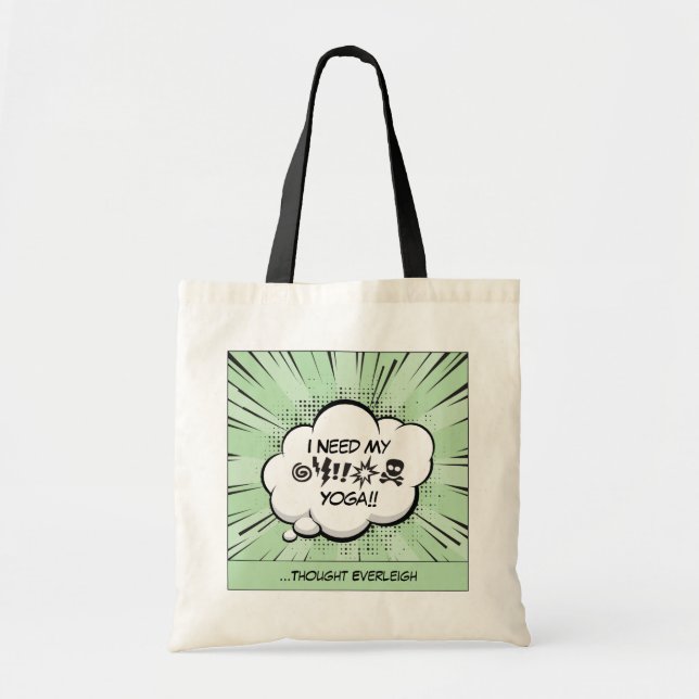 Personlig Tecknad Bok Art Tote Bag Tygkasse (Framsidan)
