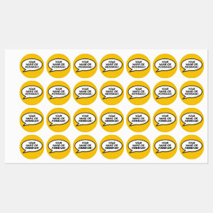 Personlig Tecknad Bok pop Art Tal Bubble Klistermärke