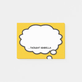 Personlig Tecknad Bok Roligt Tänka Bubble Post-it Block