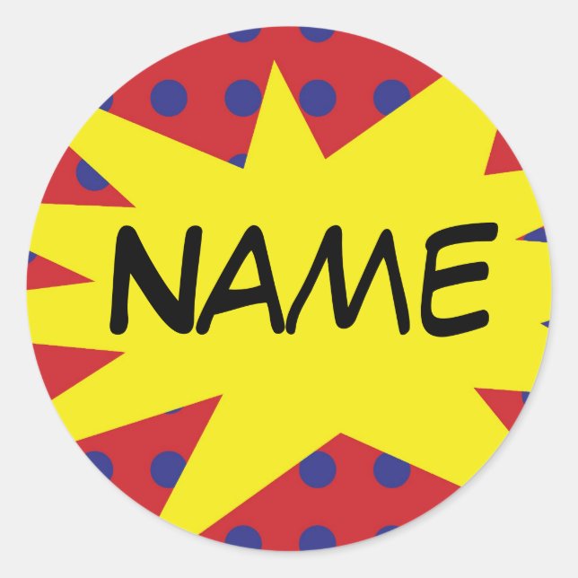 Personlig Tecknad - etikett (Framsida)