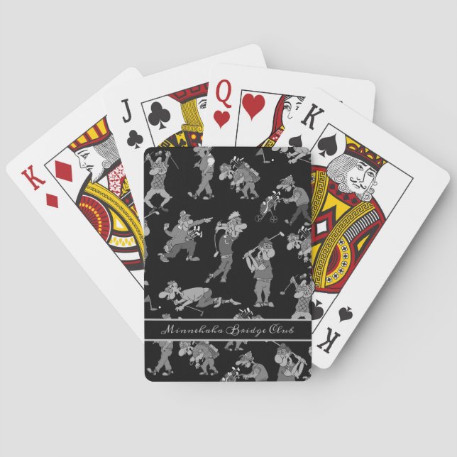 Personlig Tecknad Golfers Casinokort (Baksidan)