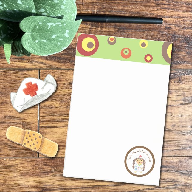 Personlig tecknad  hedgehonotes post-it block (Skapare uppladdad)