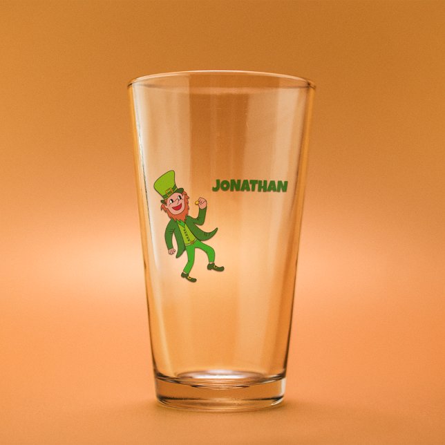 Personlig Tecknad Leprechaun St. Patrick's Day Glaskopp (Skapare uppladdad)