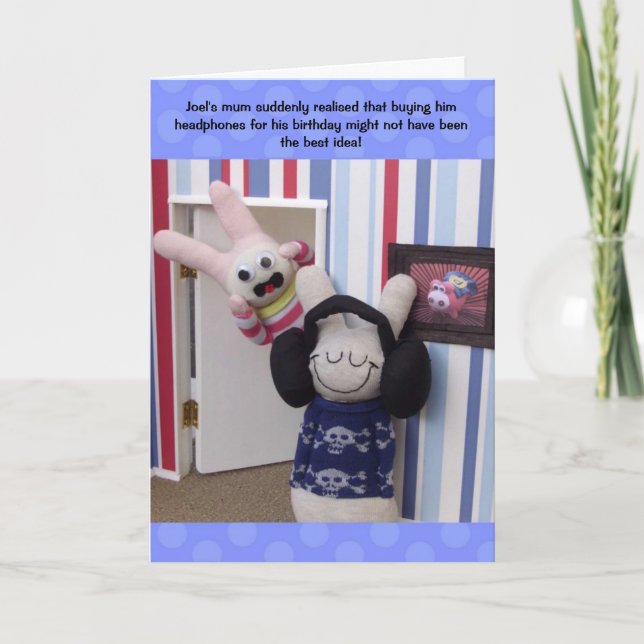 Personlig Teenage Boy Birthday Card - Humor Kort (Framsida)