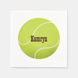 Personlig Tennis Boll Birthday Team Pappersservett