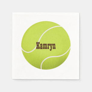 Personlig Tennis Boll Birthday Team Pappersservett