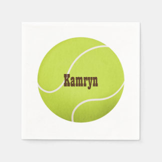 Personlig Tennis Boll Birthday Team Pappersservett