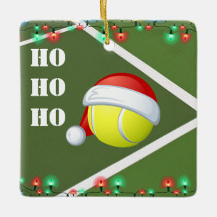 Personlig Tennis Boll Ho Ho Ho jul Julgransprydnad Keramik