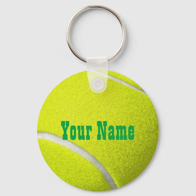 Personlig Tennis Boll Keychain Nyckelring (Framsida)