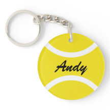 Personlig tennis boll-nyckelkedja med namn