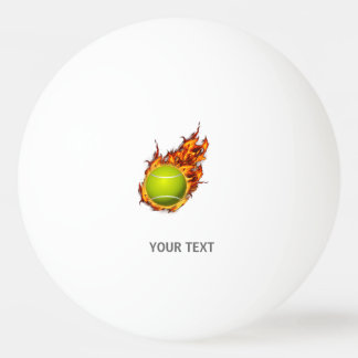 Personlig Tennis Boll om Fire Tennis Theme Gift