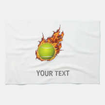 Personlig Tennis Boll om Fire Tennis Theme Gift