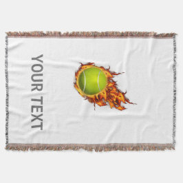 Personlig Tennis Boll om Fire Tennis Theme Gift Mysfilt