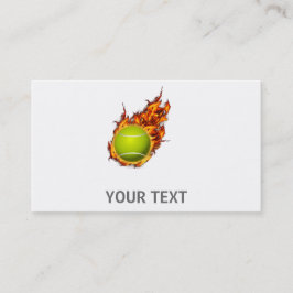 Personlig Tennis Boll om Fire Tennis Theme Gift Visitkort