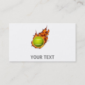 Personlig Tennis Boll om Fire Tennis Theme Gift Visitkort