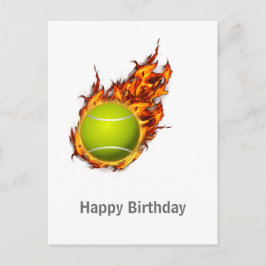 Personlig Tennis Boll om Fire Tennis Theme Gift Vykort