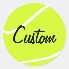 Personlig Tennis Boll Stickers Runt Klistermärke