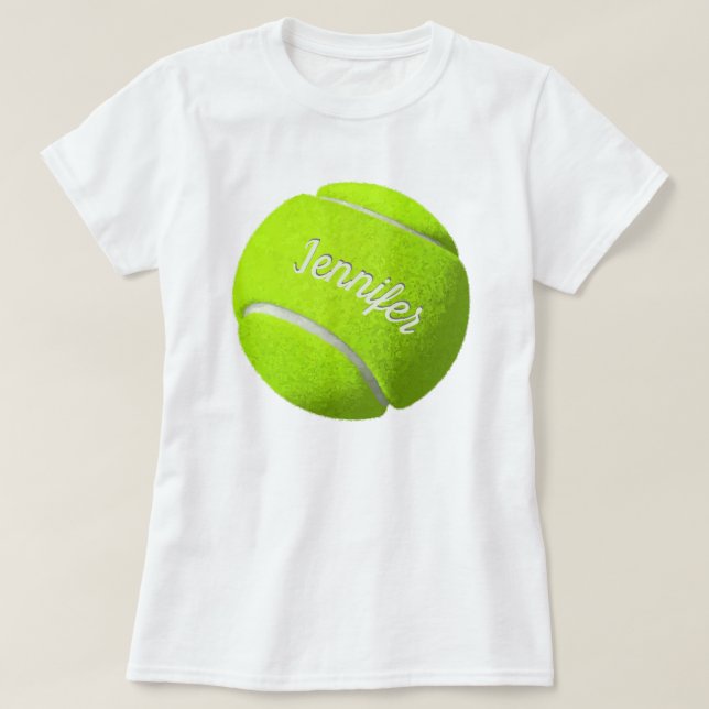 Personlig Tennis Boll T Shirt (Design framsida)