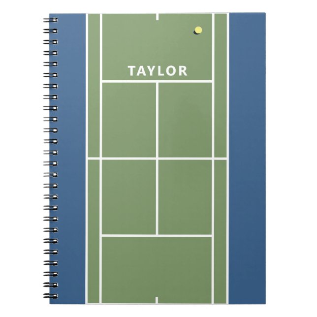 Personlig Tennis Gift-bärbar dator Anteckningsbok (Framsidan)