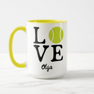 Personlig Tennis Kärlek Glad Tennisdag Mugg
