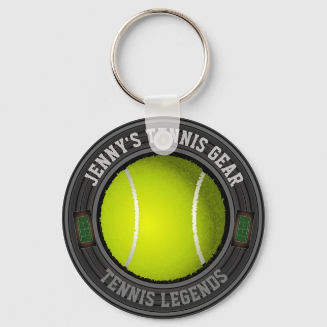 Personlig Tennis Keychain Nyckelring (Framsida)