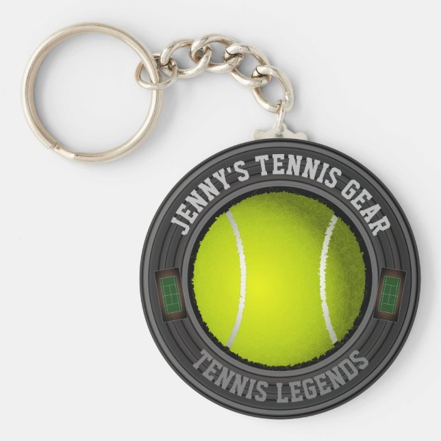 Personlig Tennis Keychain Nyckelring (Framsidan)