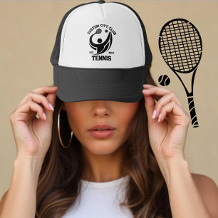 Personlig Tennis Klubb & City Namn Gift Idea Keps