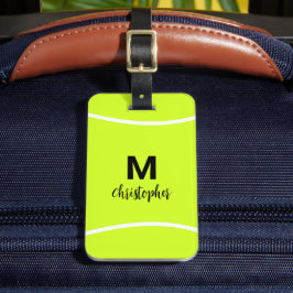 Personlig Tennis Monogram Initial Namn Bagagebricka