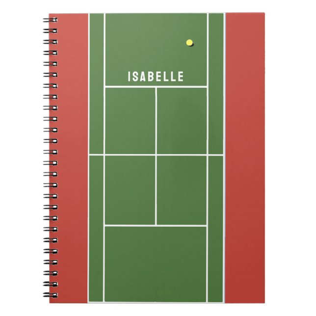Personlig Tennis Notebook Anteckningsbok (Framsidan)
