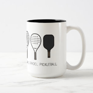 Personlig, tennis-, padel- och pickleball rackets Två-Tonad mugg