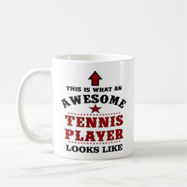 Personlig Tennis Player Gift Kaffemugg
