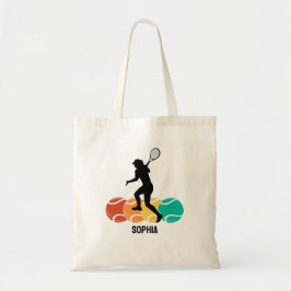Personlig Tennis Player Girl, Tennis Birthday Tygkasse