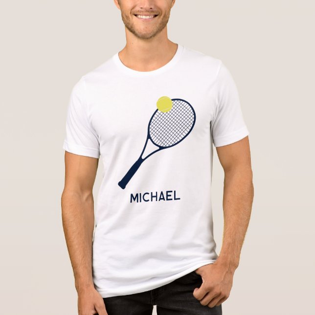 Personlig Tennis Player Klubb Member Swag T Shirt (Framsida)