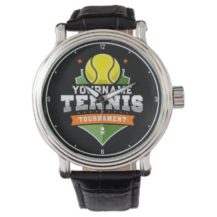 Personlig Tennis Player NAMN Varsity Tournament Armbandsur
