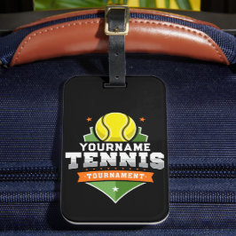 Personlig Tennis Player NAMN Varsity Tournament Bagagebricka