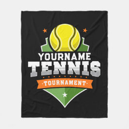 Personlig Tennis Player NAMN Varsity Tournament Fleecefilt
