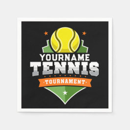 Personlig Tennis Player NAMN Varsity Tournament Pappersservett