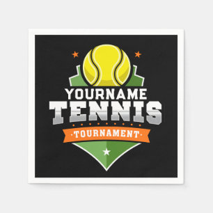 Personlig Tennis Player NAMN Varsity Tournament Pappersservett