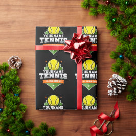 Personlig Tennis Player NAMN Varsity Tournament Presentpapper