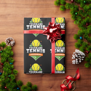 Personlig Tennis Player NAMN Varsity Tournament Presentpapper