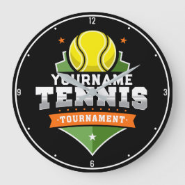 Personlig Tennis Player NAMN Varsity Tournament Stor Klocka