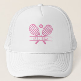 Personlig Tennis Racket och Boll Rosa Motif Keps