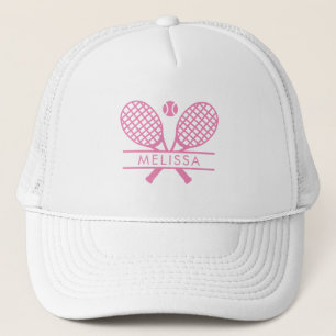 Personlig Tennis Racket och Boll Rosa Motif Keps