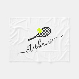 Personlig Tennis Script Namn Lap Picnic Fleecefilt