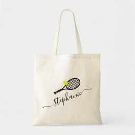 Personlig Tennis Script Namn Practice Boll Tygkasse