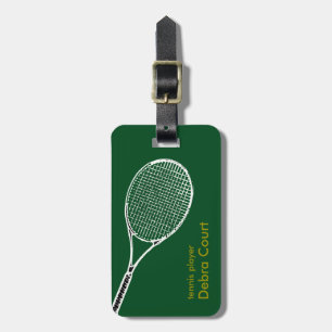 Personlig tennis-spelarresa bagagebricka