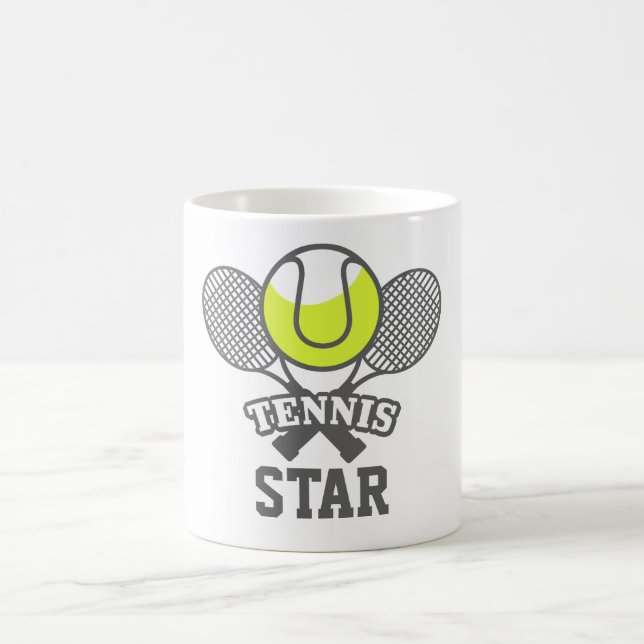 Personlig Tennis Star Coffee Mugg (Center)