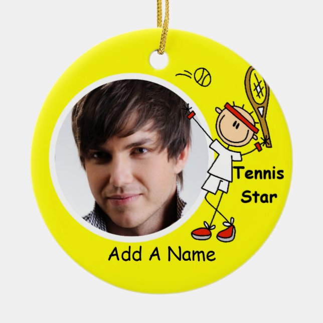 Personlig Tennis Star Keepsak Ornament (Framsidan)