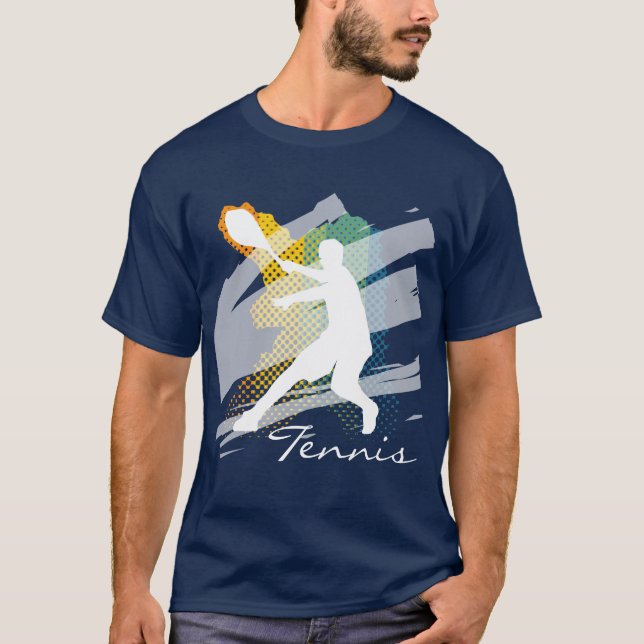 Personlig Tennis T-shirt för män (Framsida)